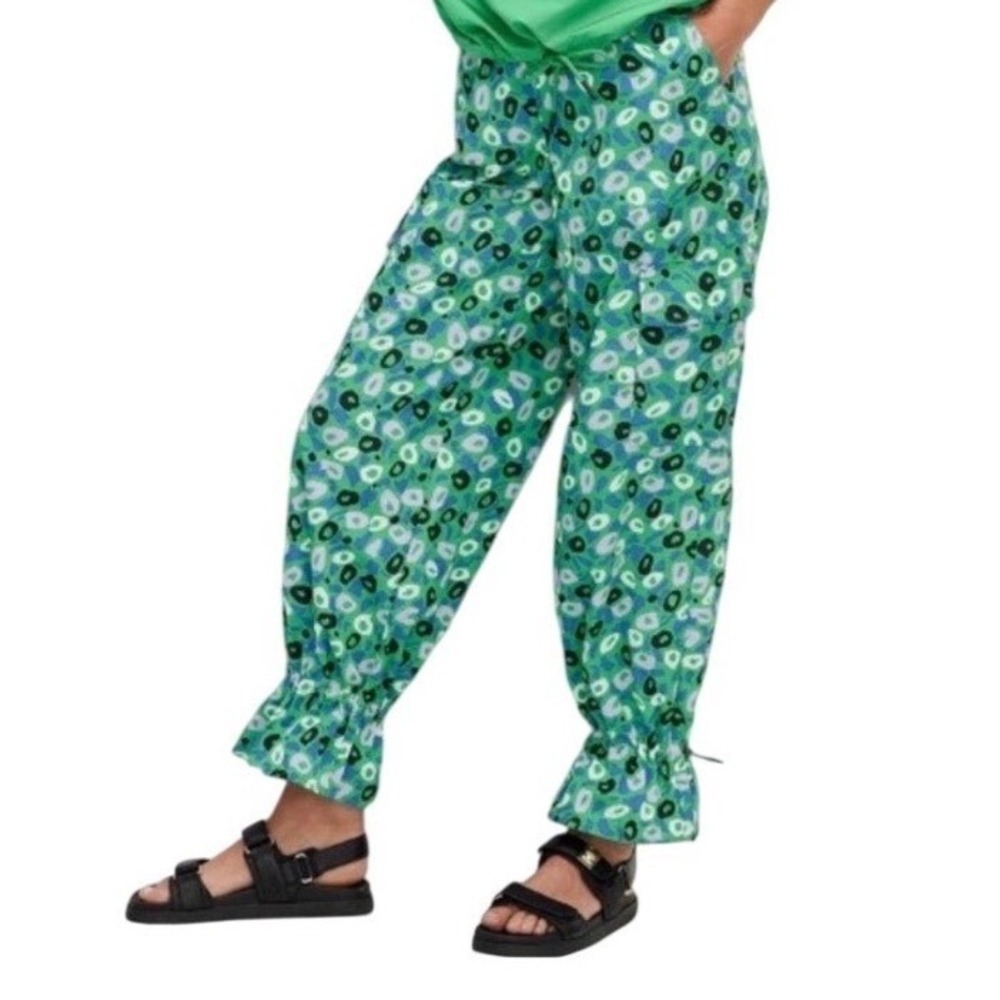 DIANE VON FURSTENBURG (DVF) x Target Utility Cargo Pants "Jazz Dot Green" XXL